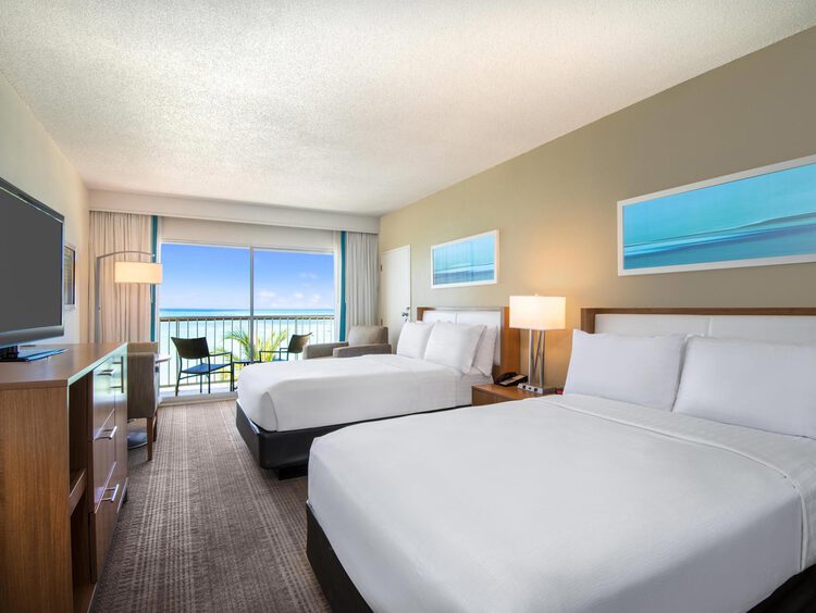 Guest room with two double beds