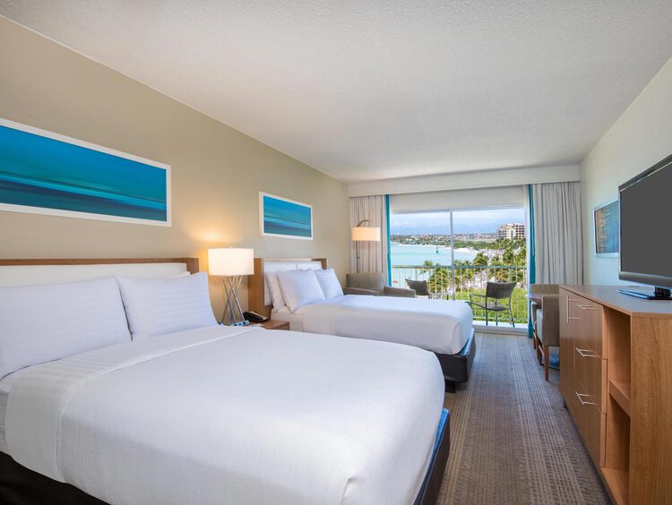 Guest room with two double beds