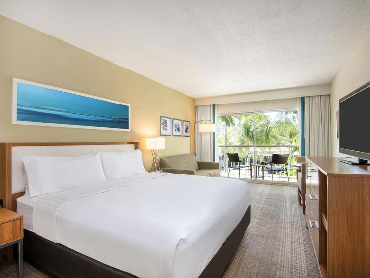 Guest room with a king bed